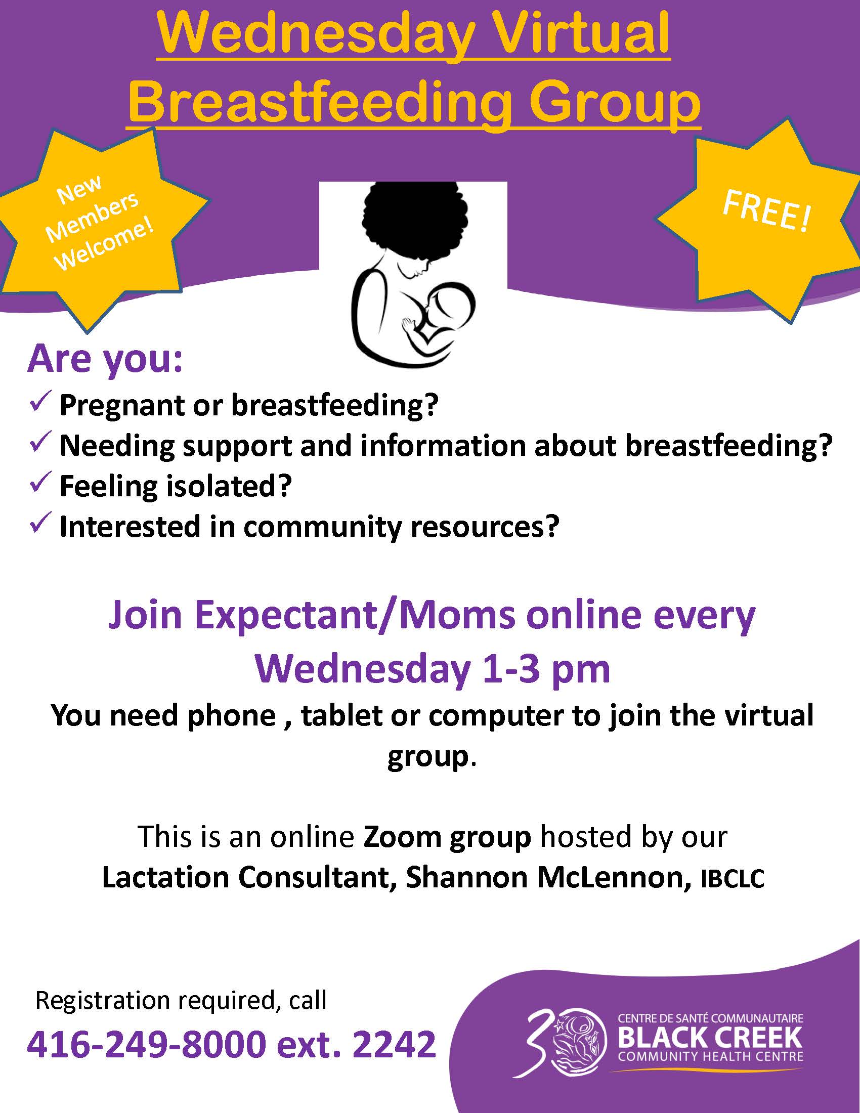 Pregnancy & Breastfeeding Support X – Black Creek Community Health Centre