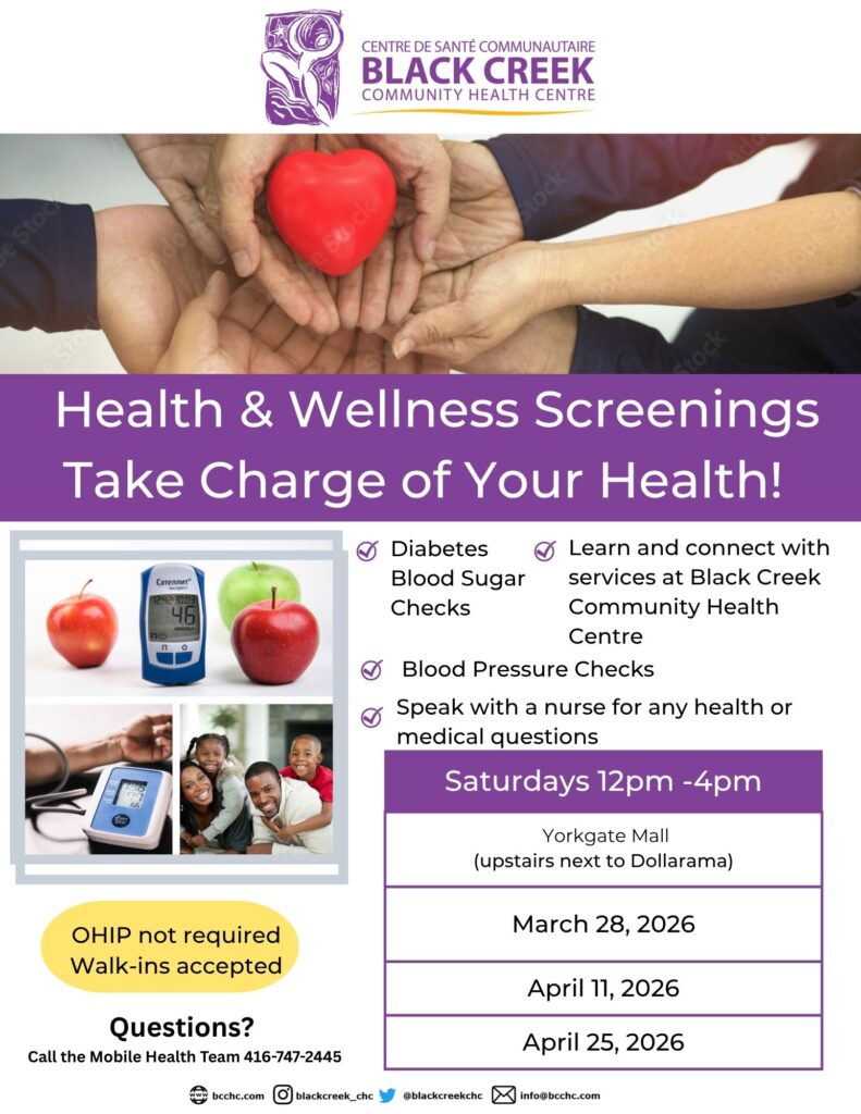 Health and Wellness Screenings - April 2026